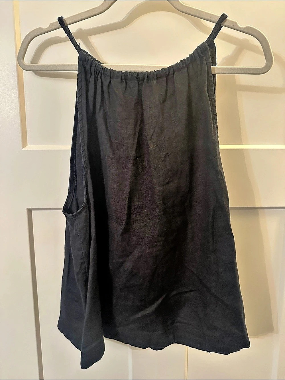 Nicole Miller Linen Camisole in Black Size XL
